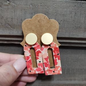 Leather Printed Earrings